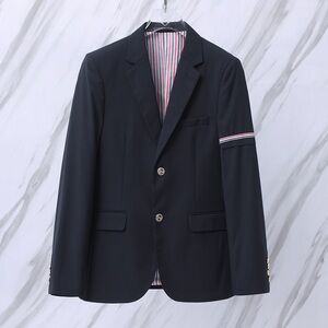 Thom Browne Navy Blazer with Striped Lining